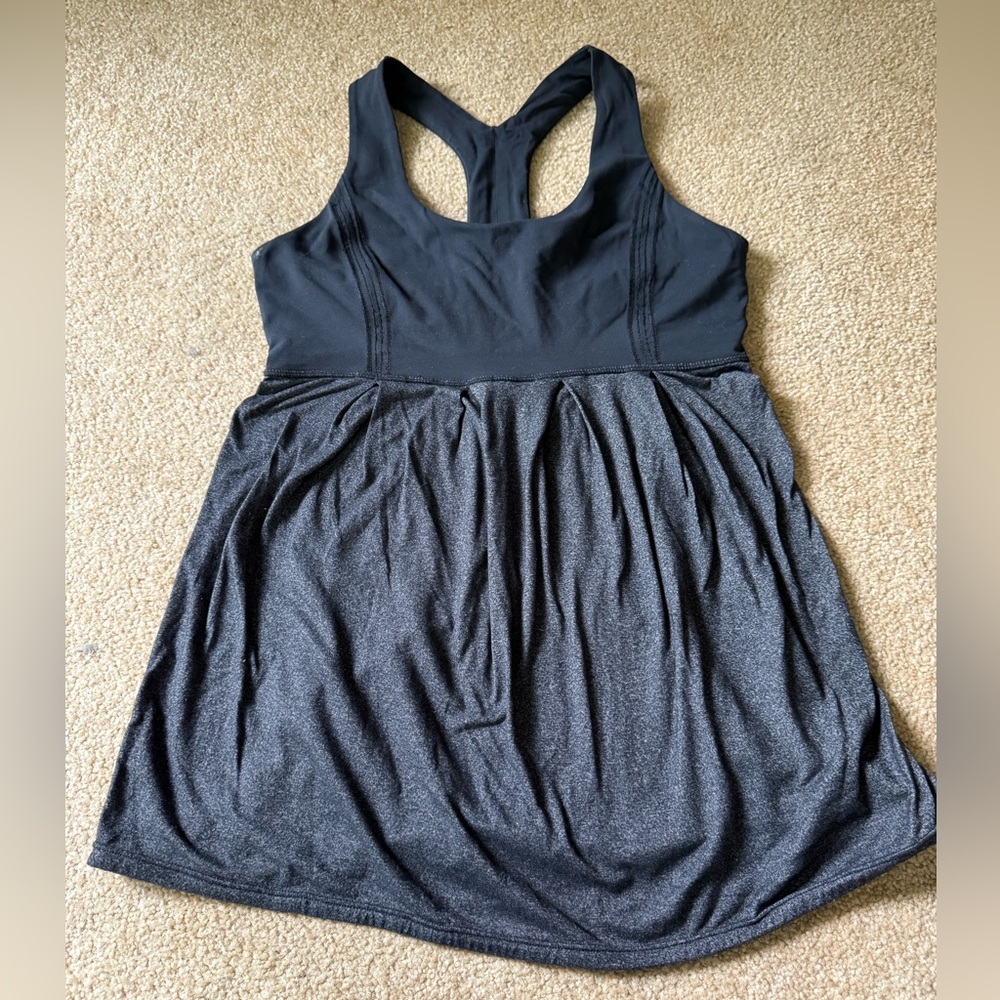 Black and Gray Lululemon Athletic Tank Top size 6 - Picture 1 of 2
